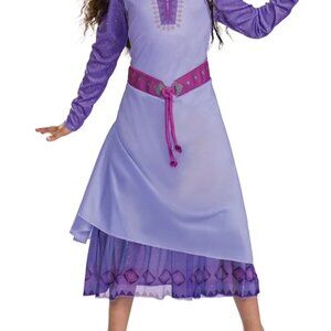 Disney Wish Asha Costume Dress Girls M 7–8 Purple Long Sleeve